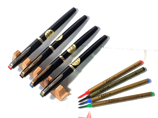 NOS Vintage Rare 1980s Reform No. 966 Rollerball / Fineliner Capped Pen With Black,, Blue, Green or Red Captop and new Refill