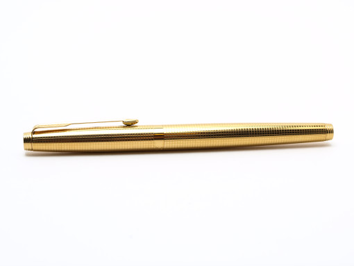 1967 14K Gold Filled PARKER 75 USA Crosshatch Insignia Cisele Fountain ...