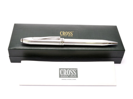 CROSS Townsend 652 Sterling Silver 925 Oversize Ballpoint Pen Made in Ireland in Box