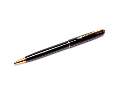 Parker Black Lacquer Insignia Ball Pen-Made in USA--NEW OLD STOCK 
