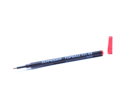 New Schneider Topball 850 / 811 Red Rollerball 0.5mm Anti-Dry Refill Made in Germany