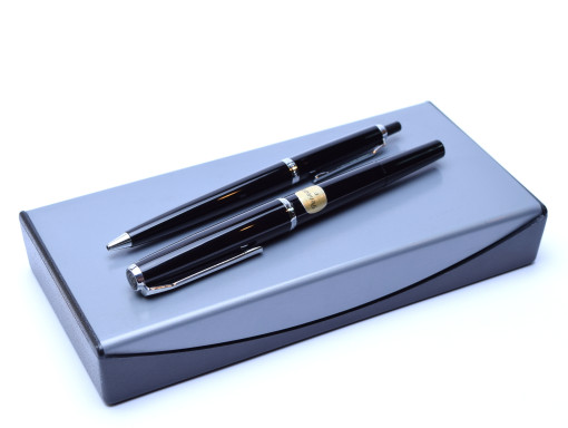 Pelikan MK20 & DK20 Silvexa Fountain & Ballpoint Pen Set