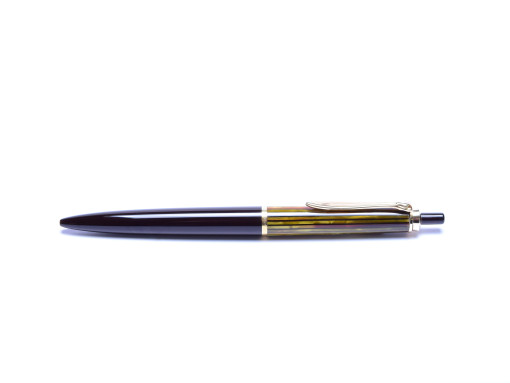 Rare 1950s Pelikan 455 Tortoise Brown & Gold Push Button Ballpoint Pen