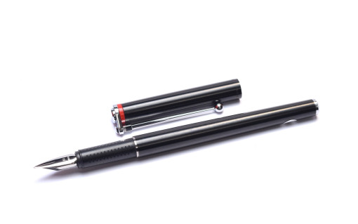 Rare 1990s Mint Rotring 700 Anodized Steel M Nib Indestructible Fountain Pen - Identical to Montblanc Noblesse Slim Line
