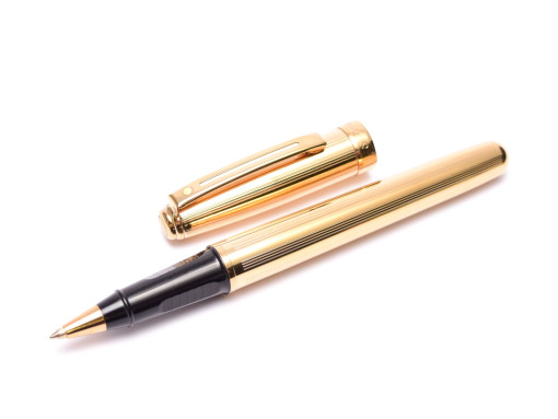 Sheaffer Prelude Fluted Guilloche Design 22K Gold Plated Rollerball Pen