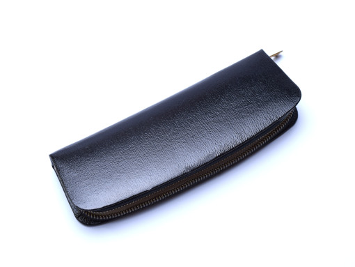 Vintage 60's Pelikan Original Genuine Leather Black Pouch Case for 2 Fountain or Ballpoint Pens 