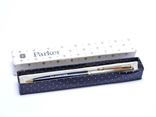 1960s Made in England PARKER 45 "Custom" Deluxe Black & 14K Rolled Gold 1.18mm Mechanical Pencil