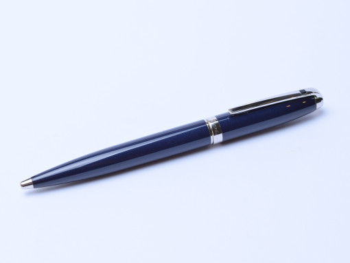 Luxury S. T. Dupont FIDELIO Blue Chinese Lacquer & Platinum Ballpoint Pen