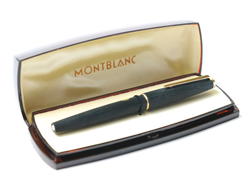  MONTBLANC No. 220 Fountain Pen Matte Brushed Gold OB Oblique Broad Nib