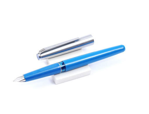 1973 4th Generation Pelikan Pelikano P460 Blue & Steel Cap EF Steel Nib Cartridge Fountain Pen 1973 4th Generation Pelikan Pelikano P460 Blue & Steel Cap EF Steel Nib Cartridge Fountain Pen