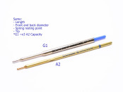 BLUE Schneider Giant New Maxi 3x Capacity A2 Ballpoint Ball Pen Metal Refill G1 225 Express M ISO 12757-2 Medium Size Made in Germany 575/75 Compatible (Fits Most Vintage Pens)