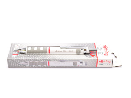 Rotring Tikky 3 in 1 Ballpoint Pen Pencil 0.5mm Lead Red & Blue in Carton Box