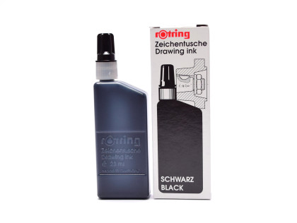 s0194660 r591017 23ml Rotring Rapidograph Isograph Technical Drawing Waterproof Ink in Tube Schwarz Noir Black - Made in Germany s0194660 r591017