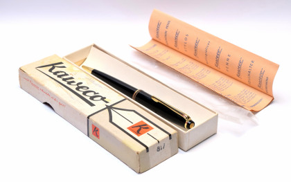NOS Vintage 1960s Kaweco 817 Black Resin 1.18mm Lead Mechanical Pencil Repeater in Box with Papers