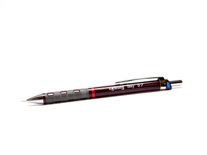 NOS New Rotring Tikky Mechanical Pencil w/ Rubberized Grip Dark Burgundy Bordeaux Color 0,7MM Leads