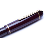 Henry Dreyfuss Rare 1940s Wahl Eversharp Skyline Burgundy Red 14K Gold M Lever Fountain Pen & Mechanical Pencil Set with Case