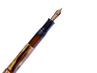 Original 1937-38 Pelikan 101N (m101N) Celluloid Tortoise Brown RHR Piston Fountain Pen