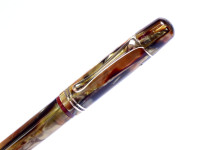 Original 1937-38 Pelikan 101N (m101N) Celluloid Tortoise Brown RHR Piston Fountain Pen