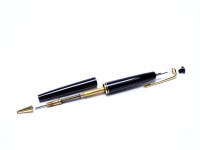 1960s KAWECO V61 EF Masterpiece Black Resin 14K Fully Flexible Nib Fountain Pen & 817 Mechanical Pencil in Leather Pouch