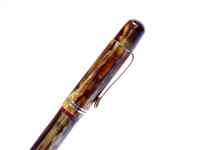 Original 1937-38 Pelikan 101N (m101N) Celluloid Tortoise Brown RHR Piston Fountain Pen