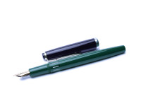 REFORM 4383 ROUND GREEN & BLACK 14K GOLD FULLY FLEXIBLE F to BB NIB FOUNTAIN PEN