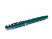 1960's Parker 17 Lady Dark Green 14K Solid Gold F Fine Flexible Nib Fountain Pen