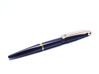 1980s W. Germany Pelikan No.1 Luigi Colani Design Black & Gold Ballpoint Pen With Refill