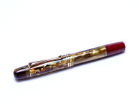 Original 1937-38 Pelikan 101N (m101N) Celluloid Tortoise Brown RHR Piston Fountain Pen