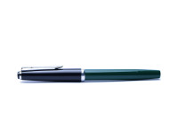 REFORM 4383 ROUND GREEN & BLACK 14K GOLD FULLY FLEXIBLE F to BB NIB FOUNTAIN PEN