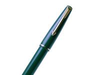 1960's Parker 17 Lady Dark Green 14K Solid Gold F Fine Flexible Nib Fountain Pen