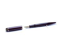 Henry Dreyfuss Rare 1940s Wahl Eversharp Skyline Burgundy Red 14K Gold M Lever Fountain Pen & Mechanical Pencil Set with Case