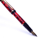 1990s Waterman Phileas Made in France Red and Gold M Two Tone Nib Fountain Pen Cartridge Filler