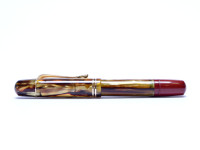 Original 1937-38 Pelikan 101N (m101N) Celluloid Tortoise Brown RHR Piston Fountain Pen