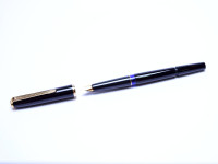 1970s Pelikan MK10 Airplane Safe Black Resin F Extra Fine Nib Fountain Pen