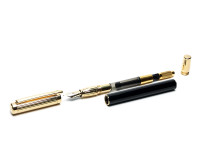 DIPLOMAT Germany 18K 750 Gold Nib Black Metallic Lacquer Fountain Pen