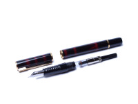 waterman laureat red shadowed marble fountain pen