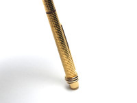 Les Must De CARTIER Vendome Crosshatch Cisele Trinity Ring 18K Gold Nib Fountain Pen
