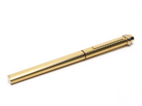 Les Must De CARTIER Vendome Crosshatch Cisele Trinity Ring 18K Gold Nib Fountain Pen