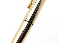 Rare 1965 Stunning Pelikan M60 / 60 "Type 1" All Rolled Gold 14K EF Nib Piston Filling Fountain Pen