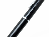 Rare 1960s MONTBLANC Pix No.49 Traveler Black Resin & Chrome Ballpoint Pen Push Button
