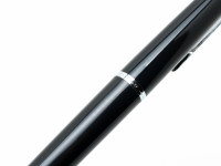 Rare 1960s MONTBLANC Pix No.49 Traveler Black Resin & Chrome Ballpoint Pen Push Button
