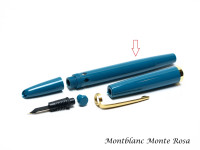 Vintage Blue Teal/Turquoise Montblanc Monte Rosa Fountain Pen Body Barrel & Piston Unit Part Spare Repair