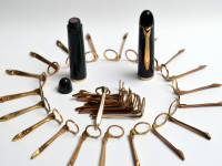 Vintage 1950s Original PELIKAN Fountain Pen Models 120 140 Cap's Clip Gold Filled Unit Part Spare Repair