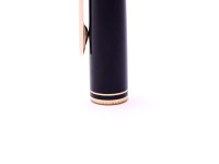 1970s MONTBLANC No.281 Precious Black Resin & Gold Lever Mechanism 11th "Eleventh Finger" Ballpoint Pen