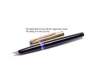 1960s Mint Pelikan M30 (30) Rolled Gold Fountain Pen Cap Replacement Part Full Unit With Clip, Crown Logo and Inner Sleeve Ring