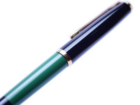 Rare 1970s Pelikan 120 Type III Series 3 Black & Green Gold Plater EF Nib Piston Fountain Pen