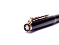 1970s MONTBLANC No.281 Precious Black Resin & Gold Lever Mechanism 11th "Eleventh Finger" Ballpoint Pen