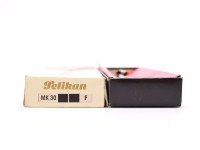 NEW NOS 1960 Pelikan MK30 30 M30 Type 1 Rolled Gold & Black Resin 14K F Fine Flexible Nib Piston Fountain Pen in Box