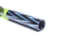 1930s Reform ORIGINAL LUXUS Fountain Pen Chevron "Tiger Eye" Sapphire Blue Celluloid w/ 14K Super Flex F Fine Nib from the "Attic Find"