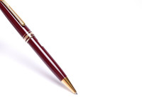 Vintage Montblanc Meisterstuck Masterpiece 164 Burgundy/Maroon Red & Gold Twist Ballpoint Pen